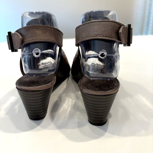 Roper Women's‎ Western Mika Brown Stamped Floral Brown Leather Sandals US Size 9 - Picture 10 of 12